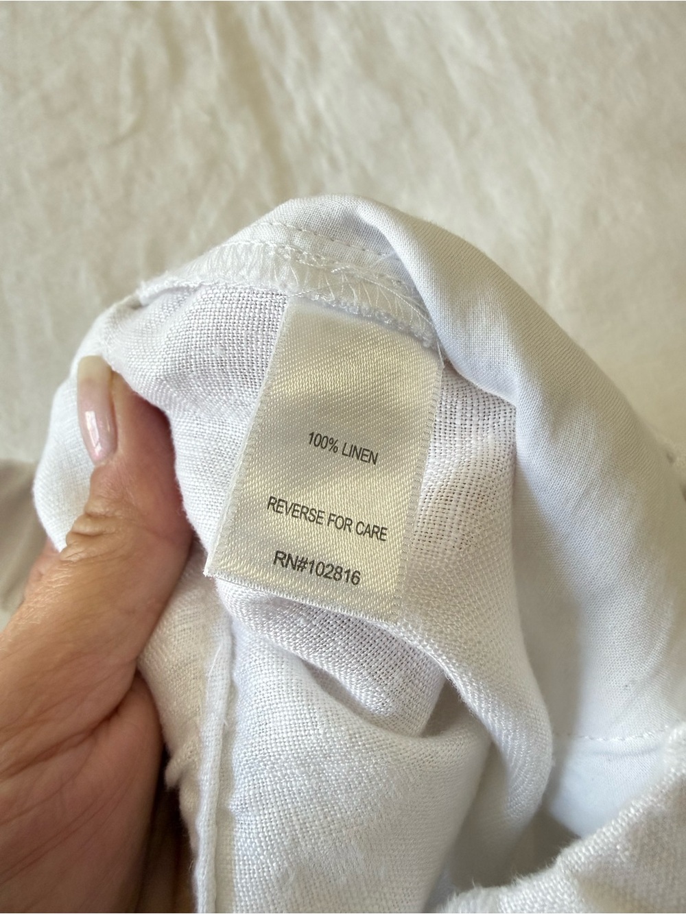 Garnet Hill | Women’s Large | White 100% Linen Wide Leg Pants Lagenlook Relaxed - Picture 5 of 9